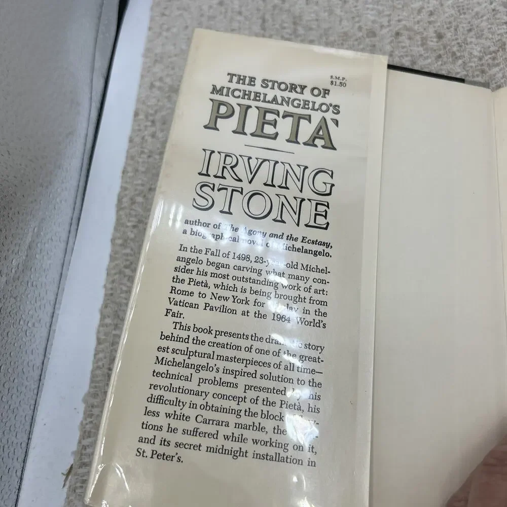 The Story of Michelangelos Pieta 1964 Irving Stone NY World Fair Official HC DJ